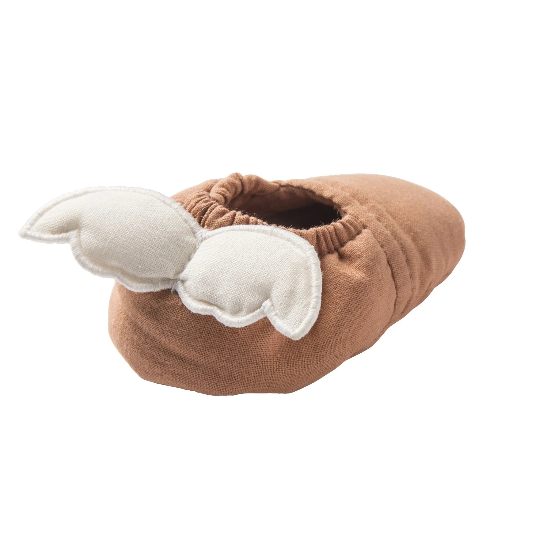 Chaussons avec ailes d’ange – cassonade / écru