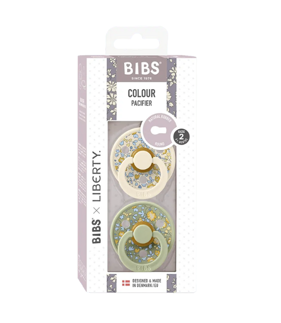 Lot de 2 Sucettes Bibs x LIBERTY - Eloise - Sage Mix