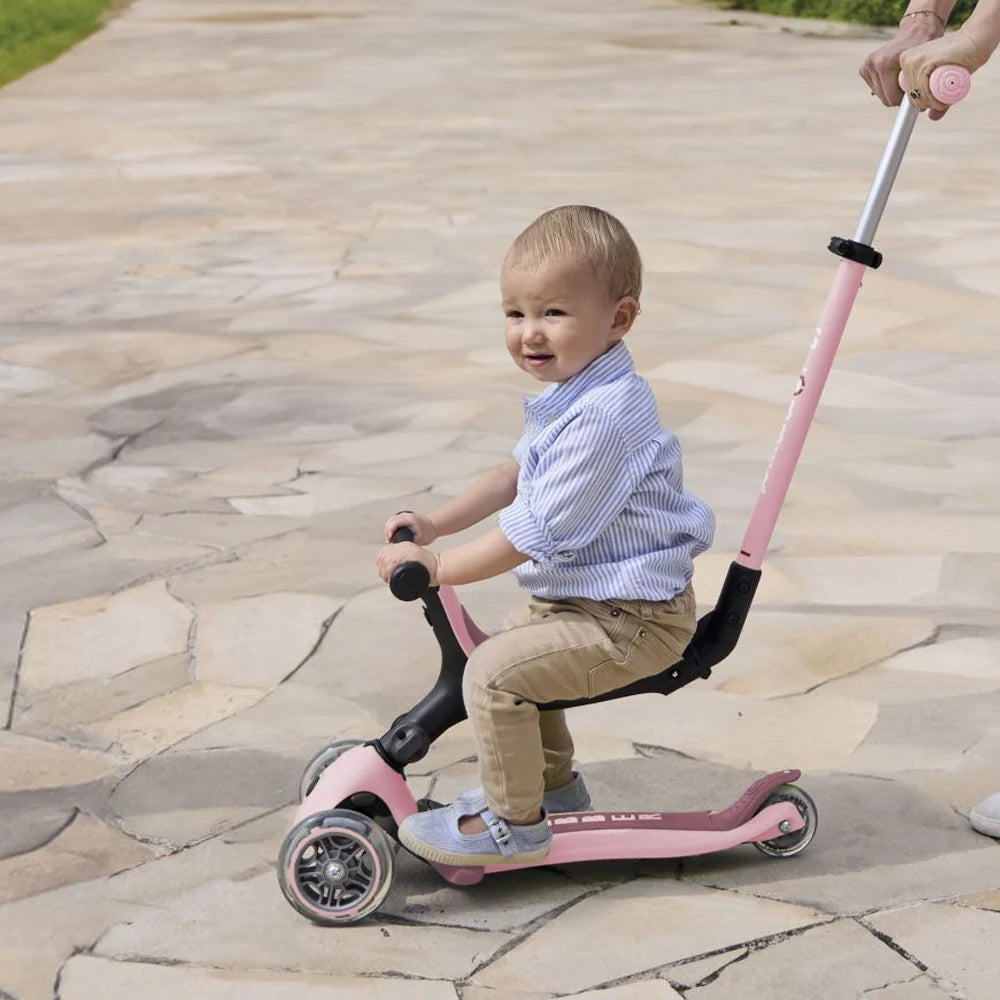 Globber Trottinette Évolutive Go Up Active Plus Lights - Rose Pastel