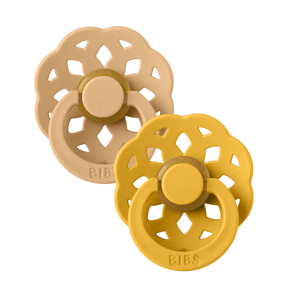 Lot de 2 Sucettes Bibs Boheme GLOW - Desert Sand/Honey Bee