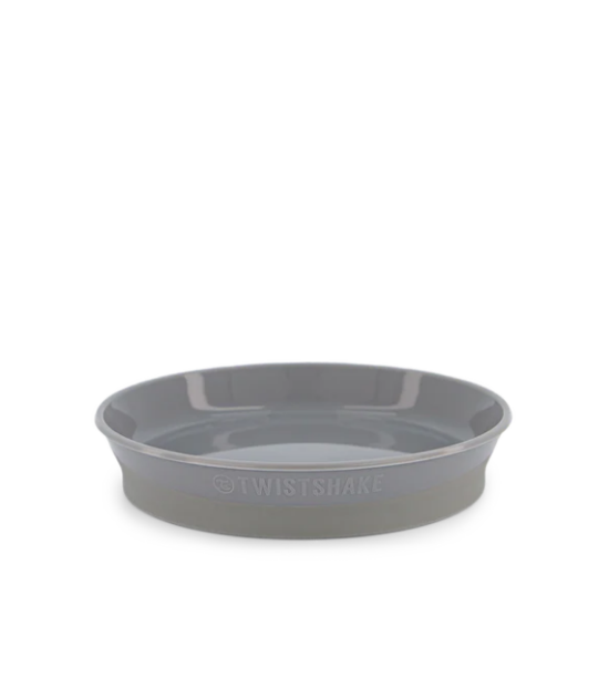 Assiette avec couvercle - Gris