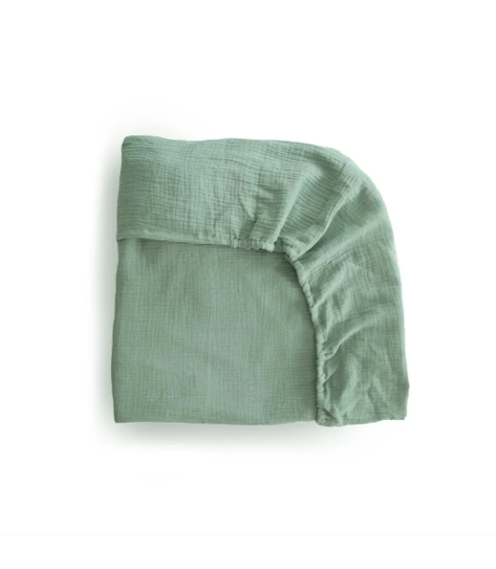 Drap de Lit de Bébé Mushie - Petit - Vert Romain