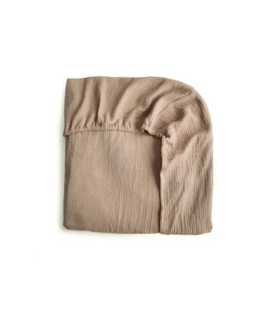 Drap pour Lit de Bébé Mushie - Petit - Naturel