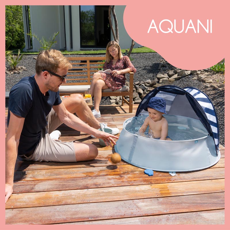Aquani Aire de Jeux & Piscine Anti-UV FPS 50+ Marinière