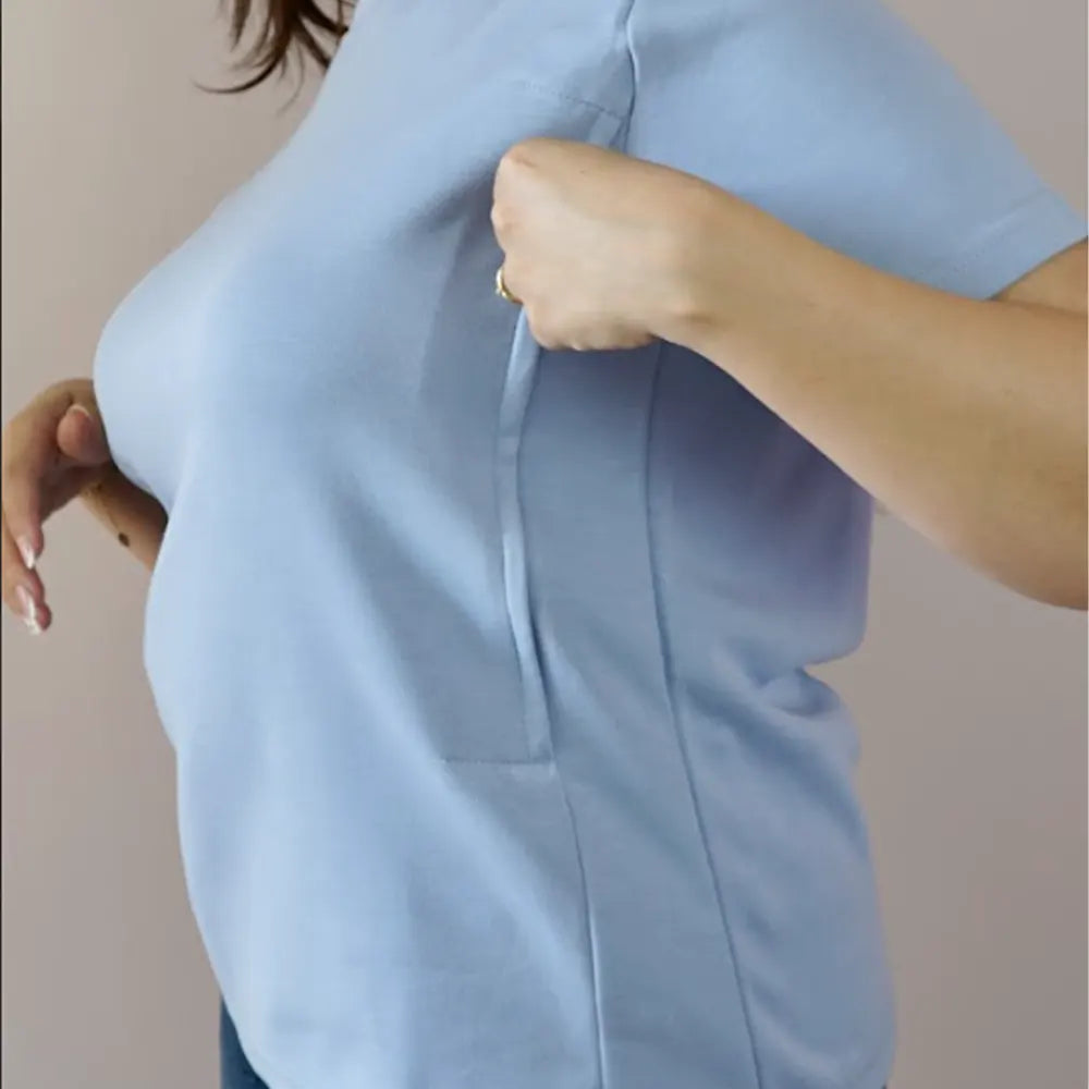Bambidou T-shirt d'Allaitement - Bleu Ciel