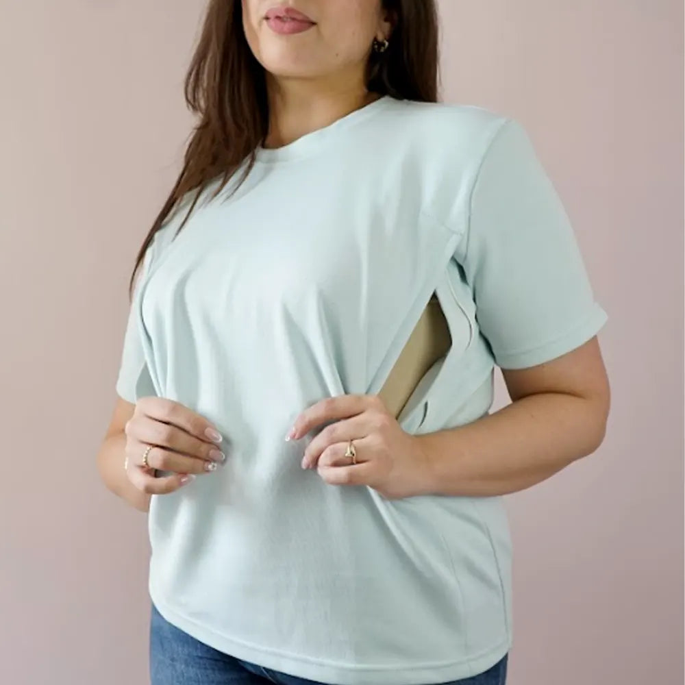 Bambidou T-shirt d'Allaitement - Vert Menthe
