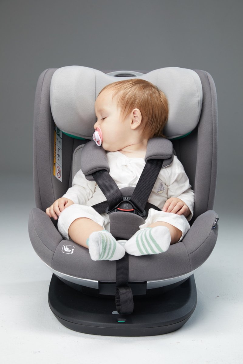Ding Mace Noir/Gris 360° Siège Auto i-Size 0-36kg