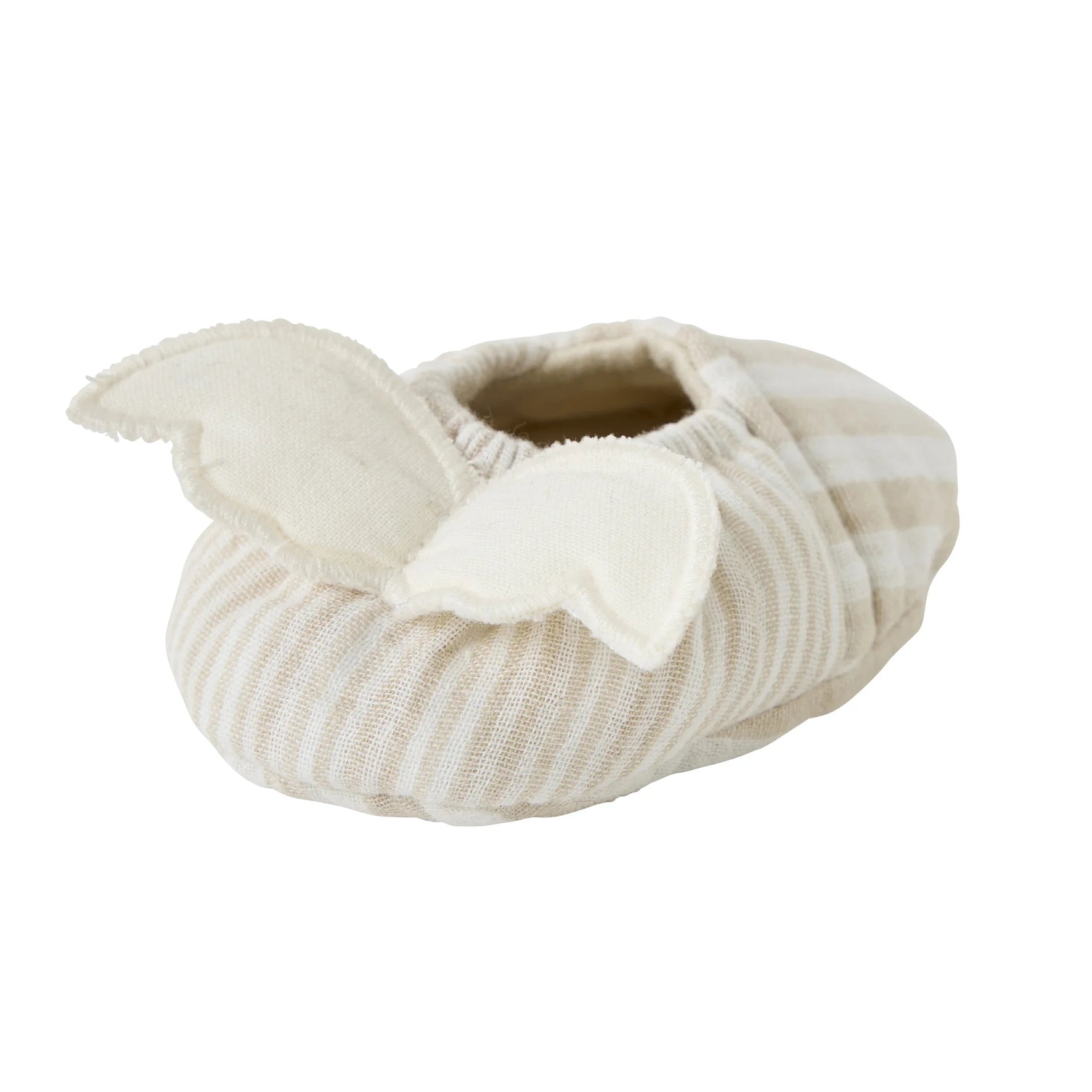 Chaussons avec ailes d’ange rayé galet