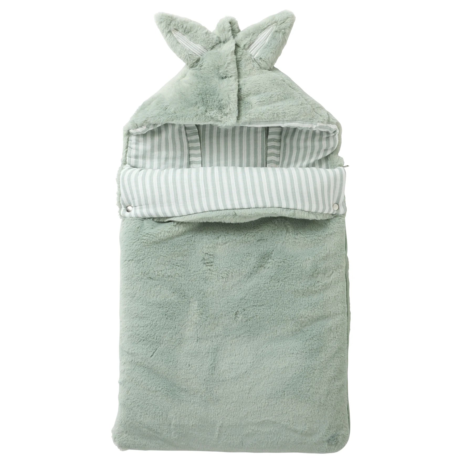 Nid d’ange fausse fourrure vert de gris