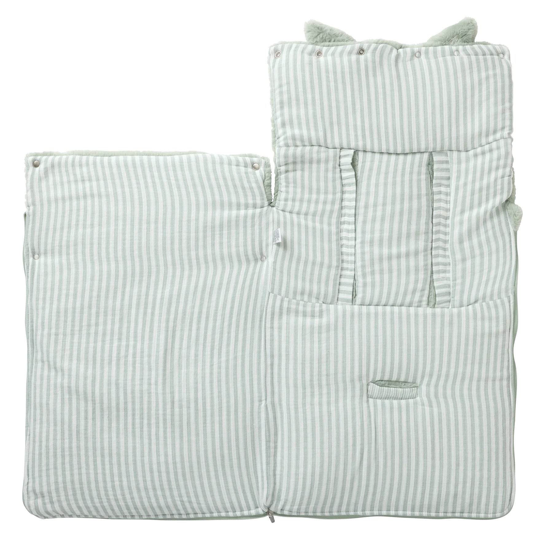 Nid d’ange fausse fourrure vert de gris