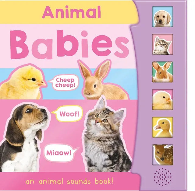 6 buttons sound book - BABY ANIMALS