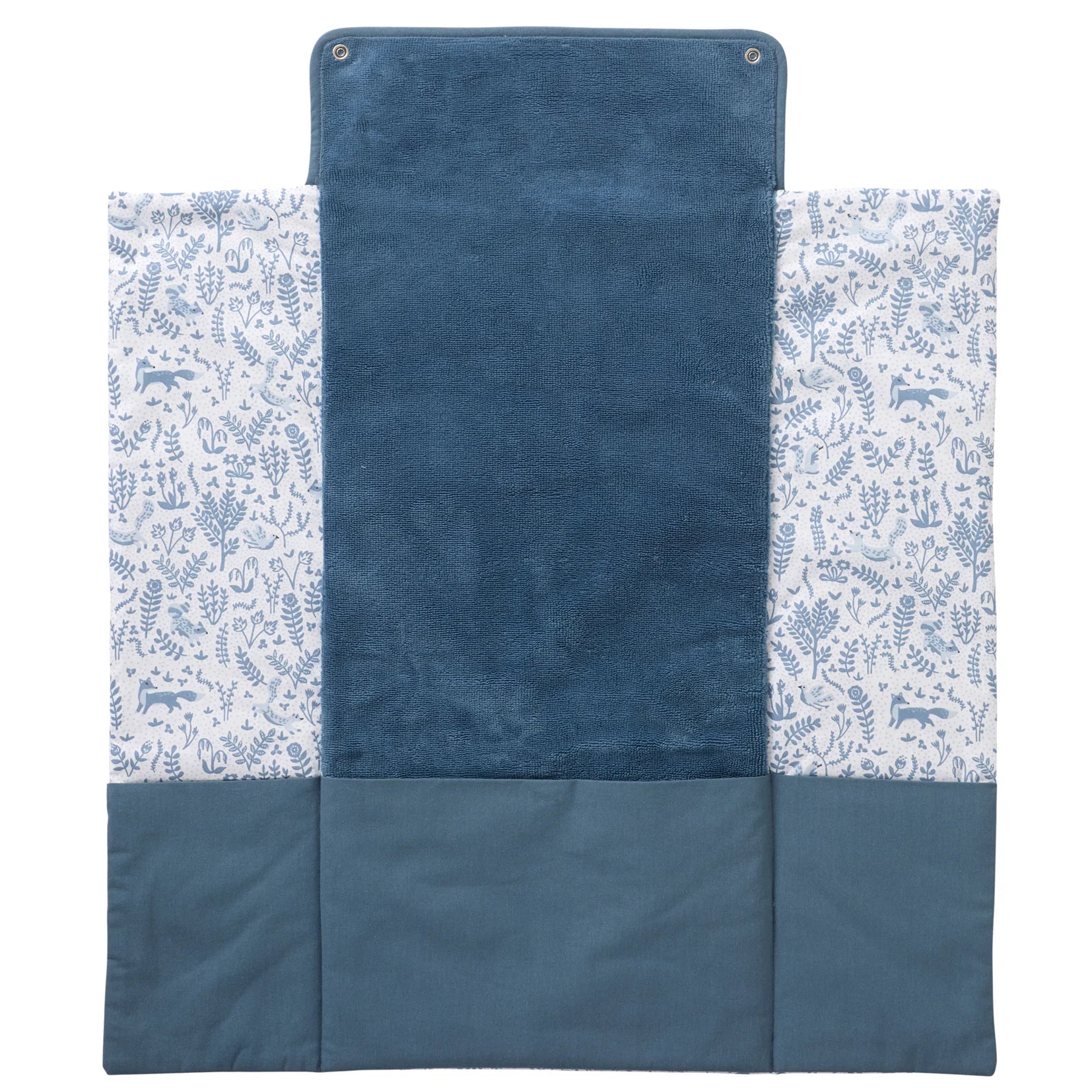 Tapis à langer nomade imp. forêt / pierre bleue