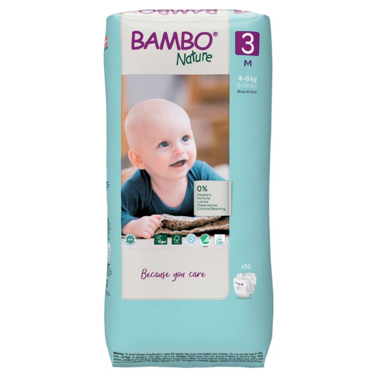 Couches Bambo Nature - Taille 3 (4-8kg) 52 unités