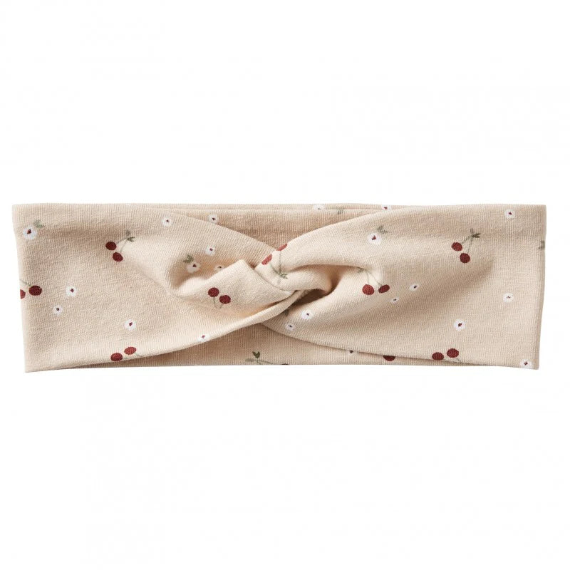 Bandeau large turban cerises