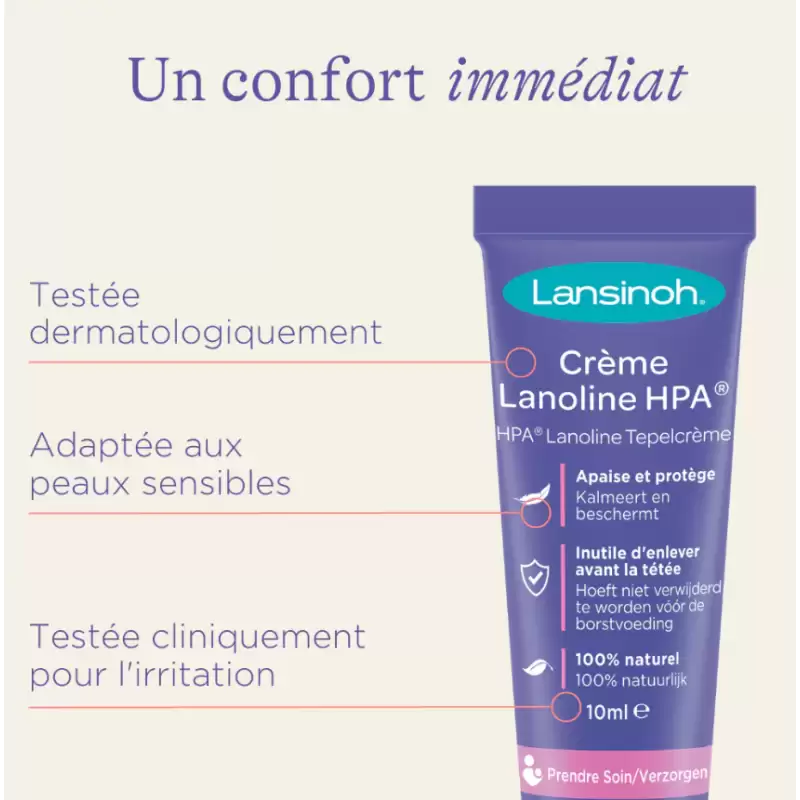 Crème Lansinoh à la Lanoline HPA® - Soins mamelons 40ml
