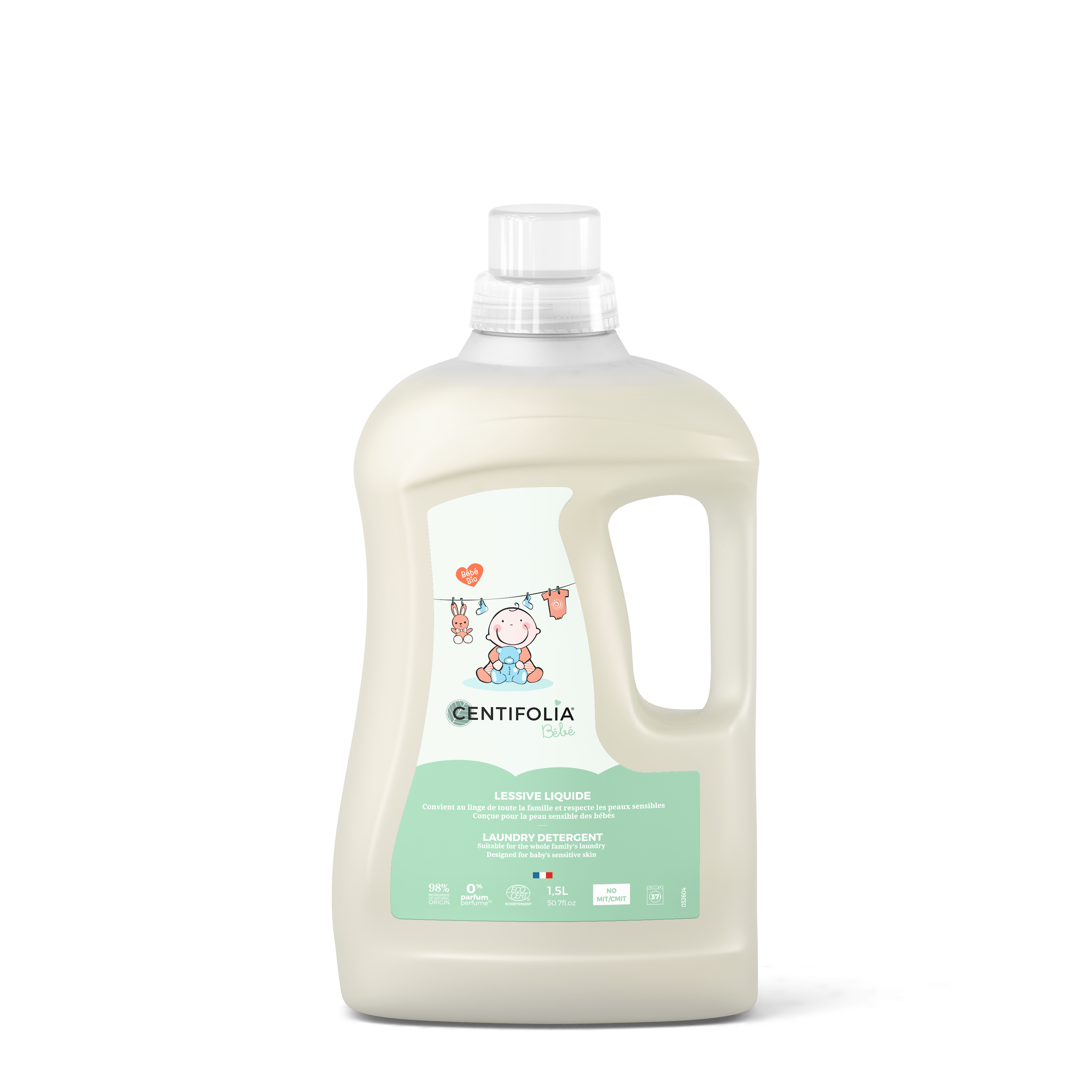 Lessive Liquide Neutre nouvelle formule 1,5L - Centifolia