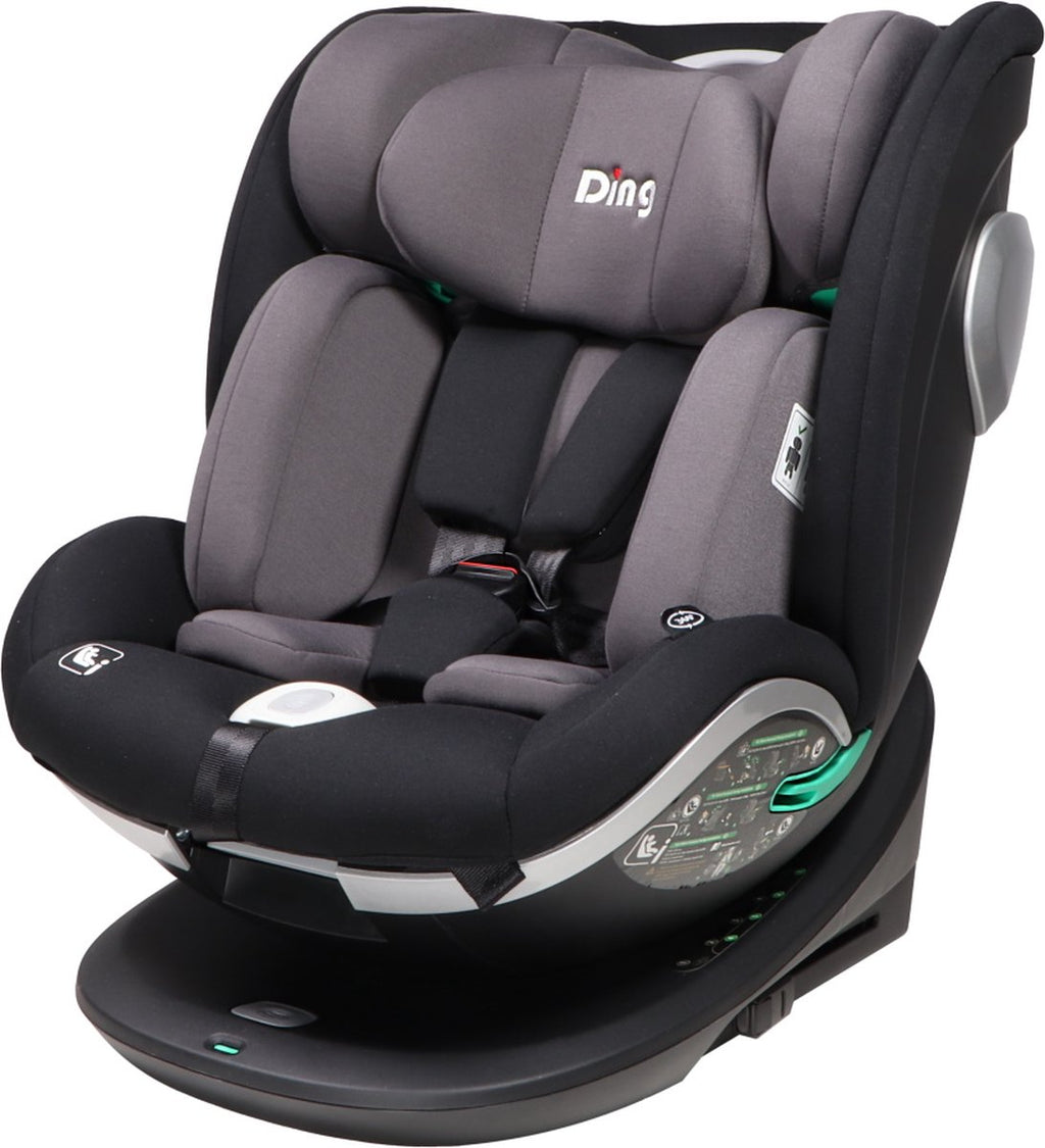 Ding Mace Noir/Gris 360° Siège Auto i-Size 0-36kg