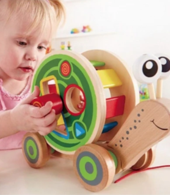 Hape - Escargot En Bois À Tirer