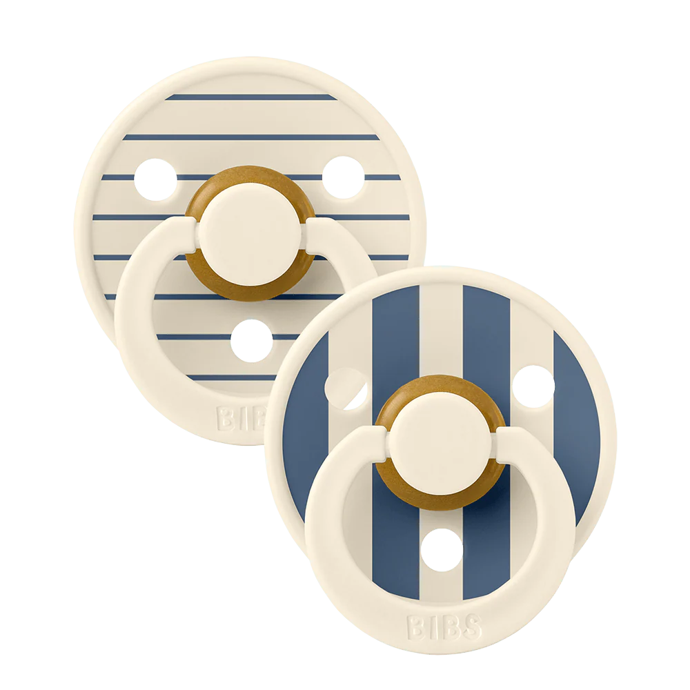Bibs STUDIO Colour 2 Pack Pin - Ivory Steel Blue Mix