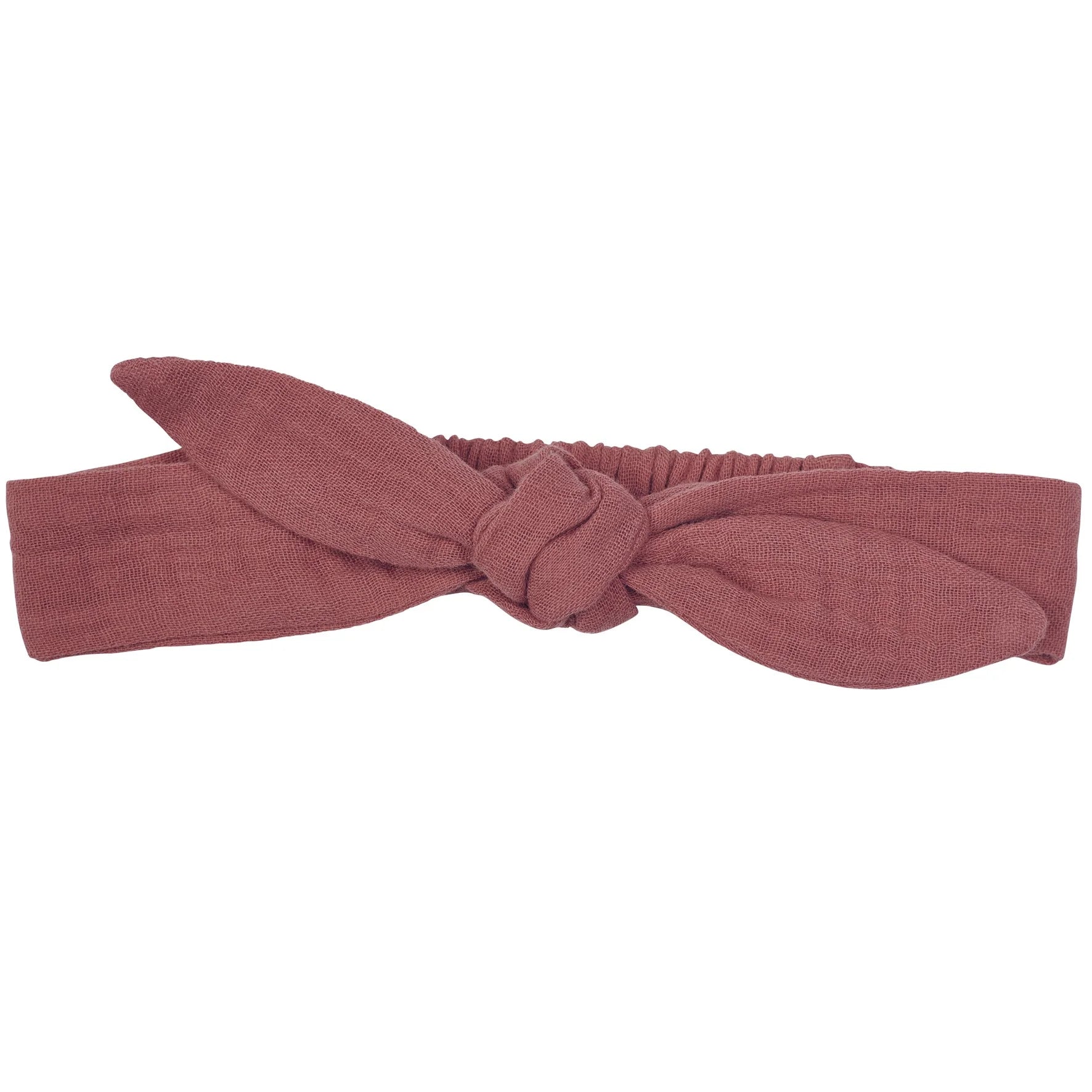Bandeau à nouer gaze uni marsala