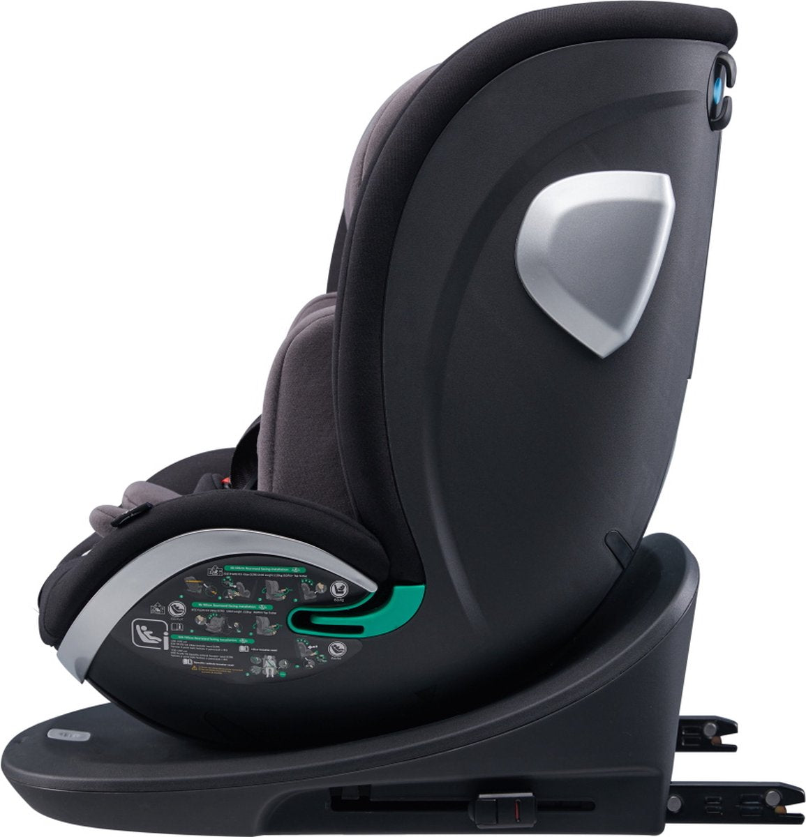 Ding Mace Noir/Gris 360° Siège Auto i-Size 0-36kg