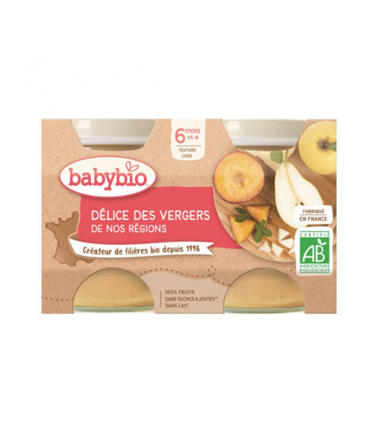 Babybio Babybio Petit pot délice des vergers 2x130g