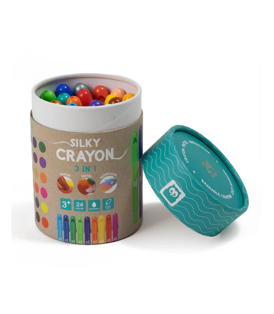 Eurekakids Crayons Pastels 3en1 - 24 Pièces 3A+