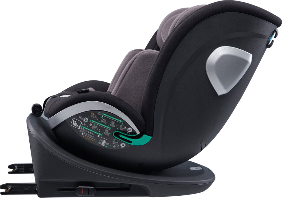 Ding Mace Noir/Gris 360° Siège Auto i-Size 0-36kg