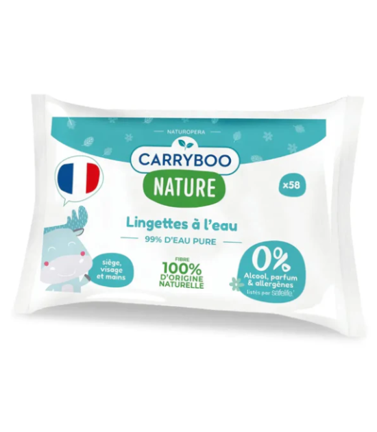 Lingettes à l'eau et extrait de calendula Bio