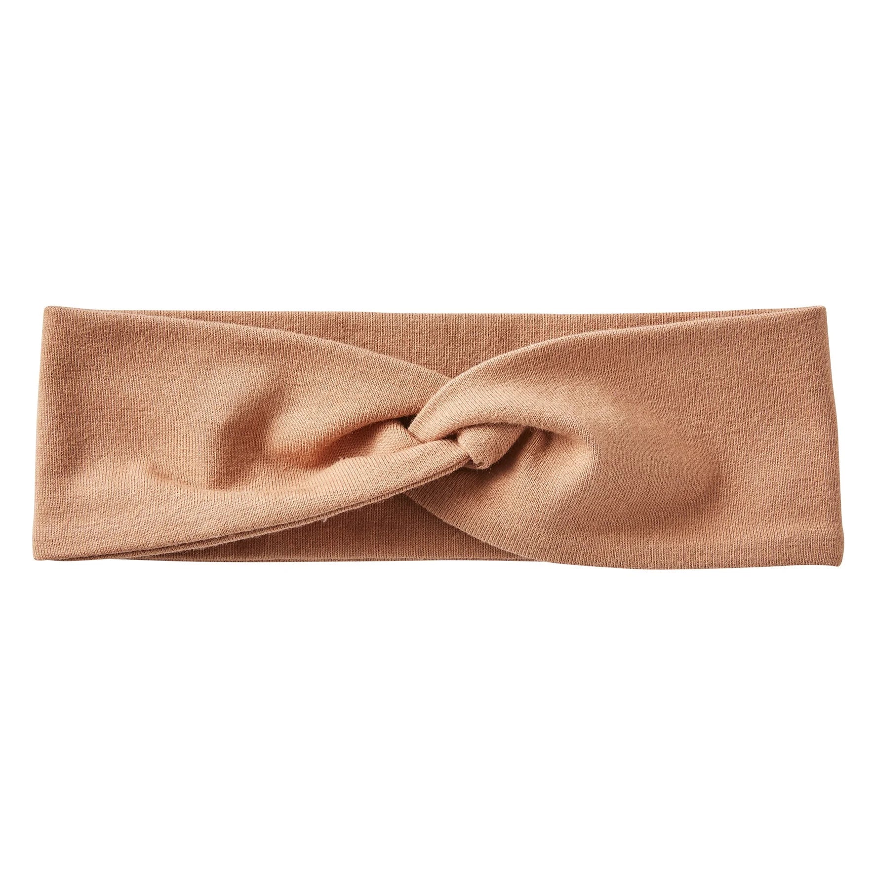Bandeau large effet turban uni cassonade