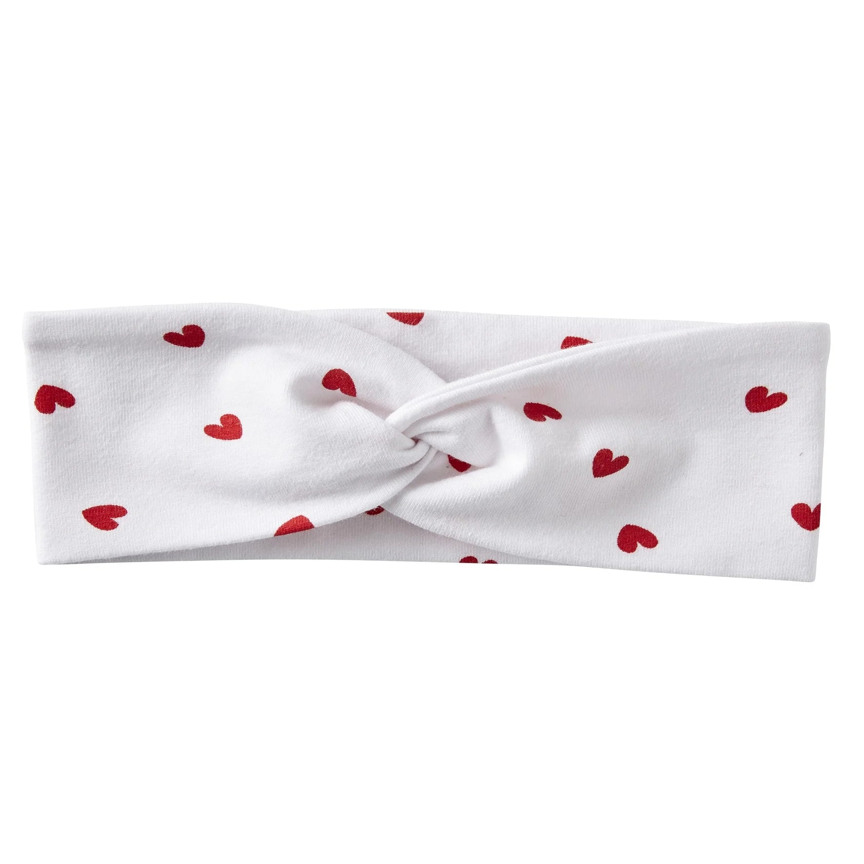 Bandeau large effet turban imprimé cœurs