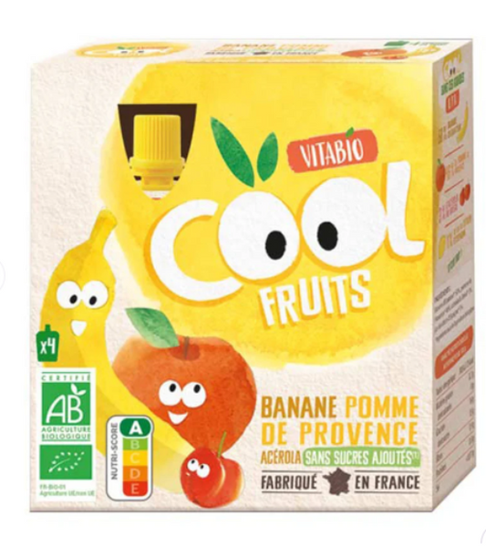 Vitabio COOL FRUITS Pomme Banane & Acérola 4x 90g