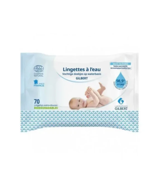 Lingettes Gilbert à l'eau - 70 unités