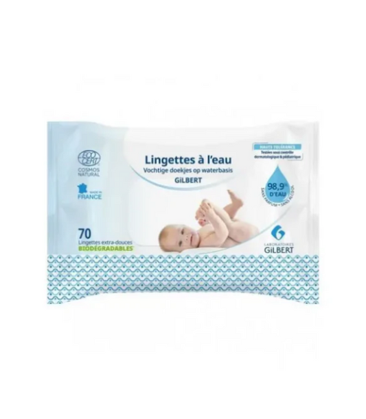 Lingettes Gilbert à l'eau - 70 unités