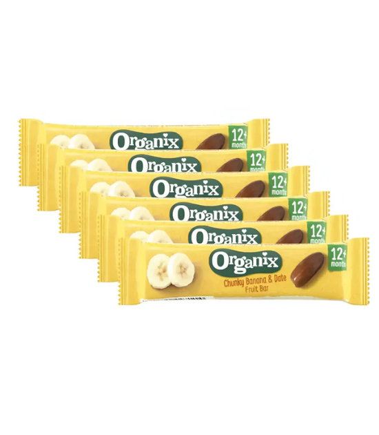 Organix Boîte Barres Epaisses Datte & Banane 12M+