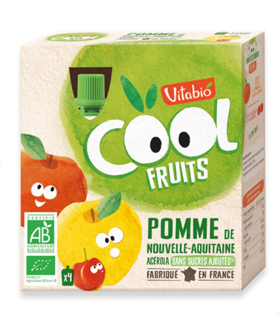 Vitabio COOL FRUITS Pomme de Nouvelle-Aquitaine & Acérola 4x90g