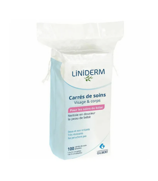 -Gilbert - Liniderm Carrés de soin visage & corps sachet de 100