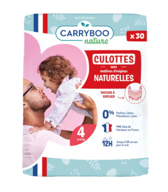 CARRYBOO-Couches culottes écologiques T4 (8-15 Kg) x 30 pièces