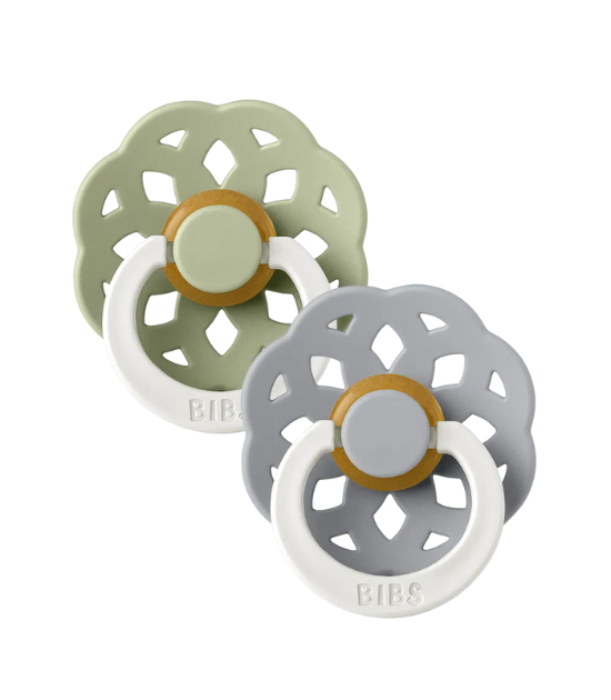 Lot de 2 Sucettes Bibs Boheme GLOW - Sage/Cloud