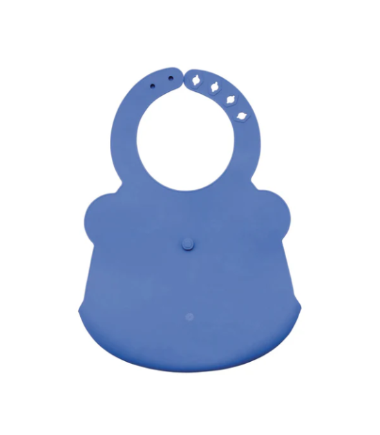 Bavoir en silicone - Ours Bleu