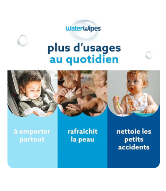 Lingettes Bébé WaterWipes Value Pack 4+ 1 Offert