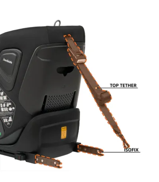 Siège Auto Groupe 1/2/3 Black Rembourre Jovikids