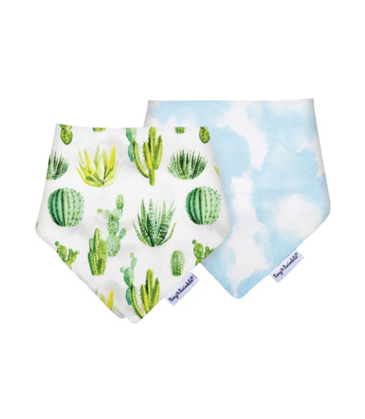 Ensemble de 2 bavoirs Bandana - Cactus