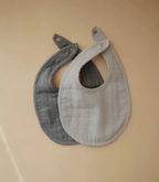 Bavoir en mousseline, Lot de 2 - Tradewinds/Bleu bébé