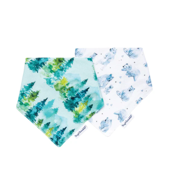 Ensemble de 2 bavoirs Bandana - Forêt
