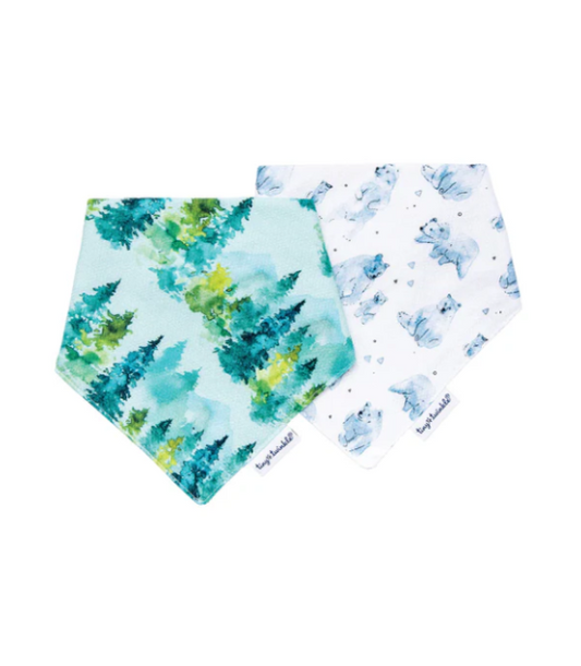 Ensemble de 2 bavoirs Bandana - Forêt