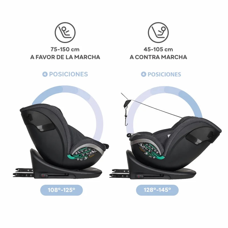 Siège auto Milos gris foncé Ms Innovaciones