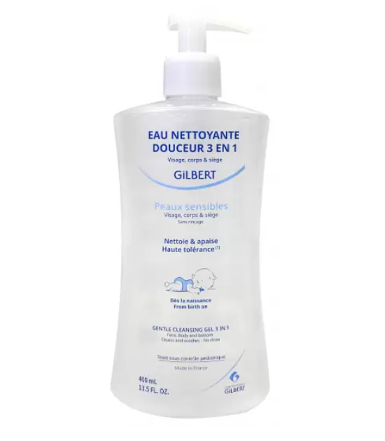 Gilbert Eau Nettoyante Douceur 3 en 1 - 400ml