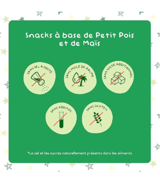 Hero Solo BIO - Snack Petit Pois Biologiques - pour Bébés Dès 10 Mois