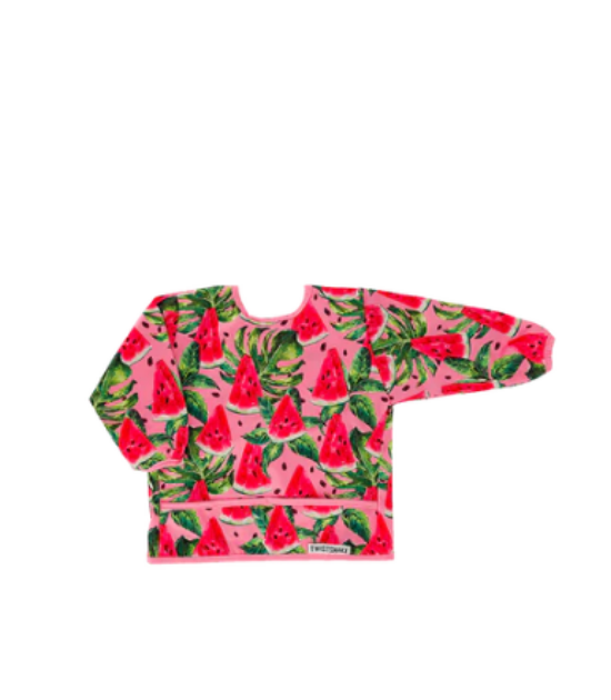 Bavoir manches longues - Pastèque